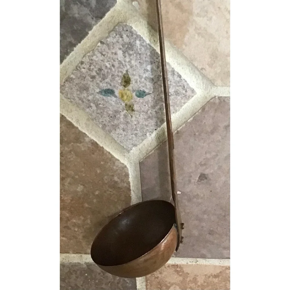 Vintage Handmade Copper Ladle 9